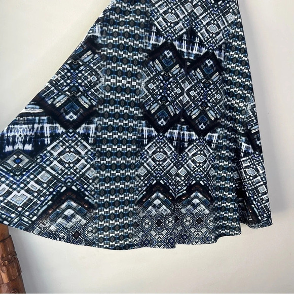 Karen Kane size S Small Trapeze diamond kaleidoscope print dress spandex comfy - Picture 4 of 8